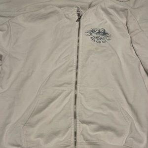 Brandy Melville oversized angel heaven sent zip up hoodie